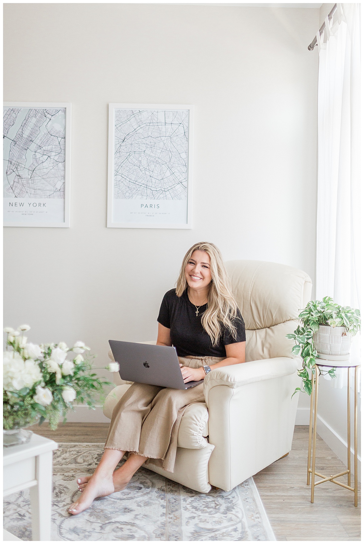 Julia Weaver Working On Laptop